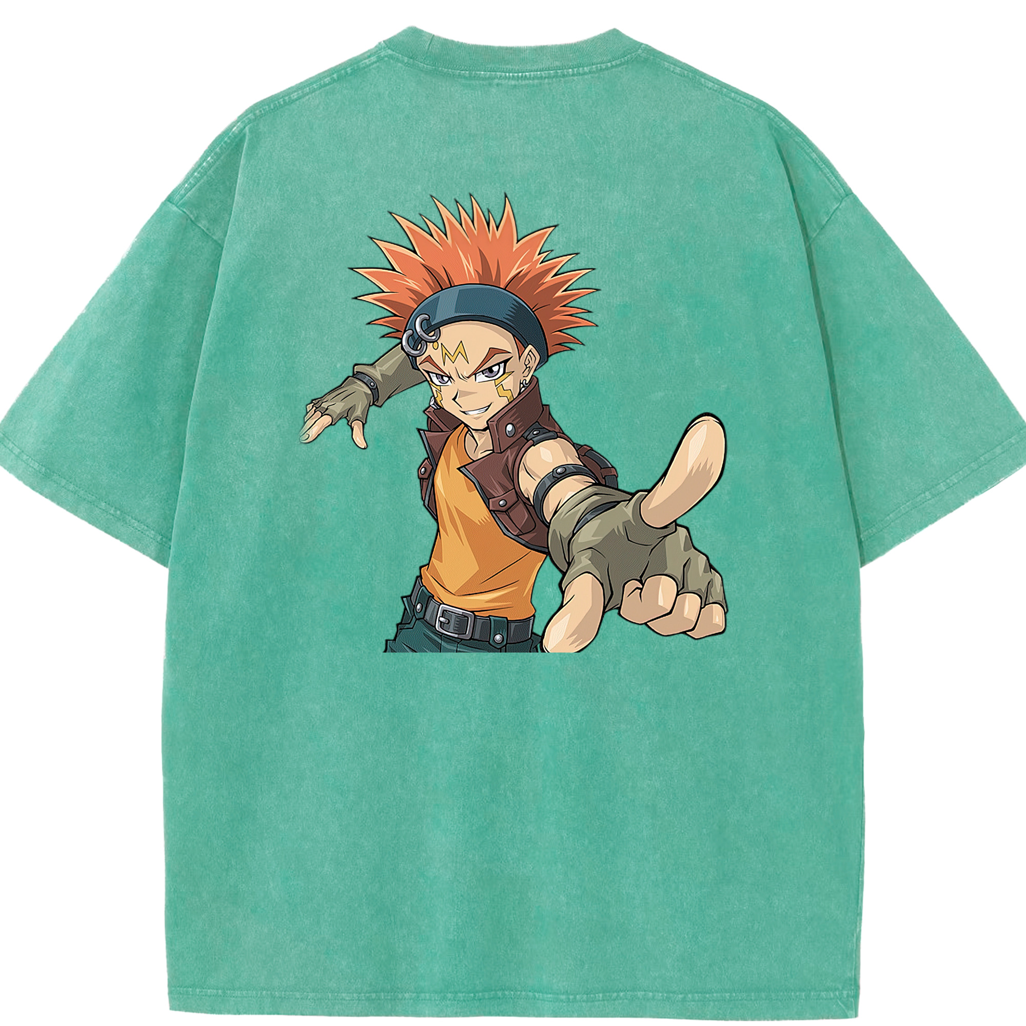 （画像用） 遊☆戯☆王 Yu-Gi-Oh! 綿100% ヴィンテージ風 半袖Tシャツ（背面プリント）